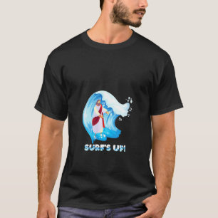 Womens Surf's Up Jesus Gott Surfen Surfen Sur T-Shirt
