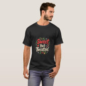 Womens Sweet But Twisted Funny Christmas Candy Can T-Shirt (Vorne ganz)