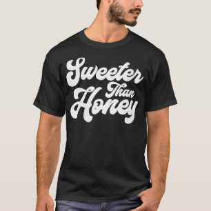 Womens Sweeter als Honey Niedlich Vintag Top VNeck