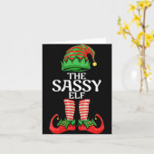 Womens Sy Elf Christmas Family Matching Group V Karte (Gelbe Blume)