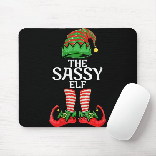 Womens Sy Elf Christmas Family Matching Group V  Mousepad (Mit Mouse)