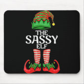 Womens Sy Elf Christmas Family Matching Group V T  Mousepad (Vorne)