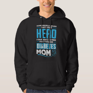 Womens T1D Mom Diabetic Type 1 Diabetes Awareness Hoodie