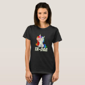 Womens TA DAA Middle Finger Rainbow Unicorn T-Shirt (Vorne ganz)