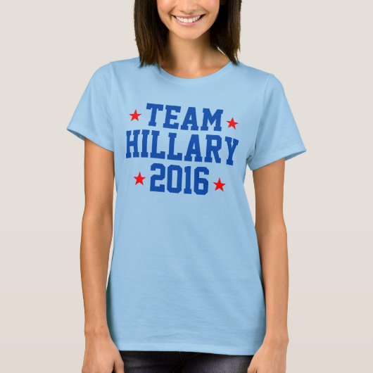 Women's "TEAM HILLARY 2016" Jersey T-Shirt (Vorderseite)