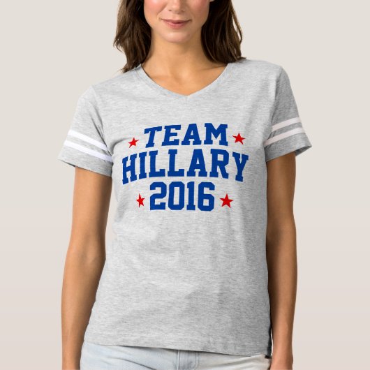 Women's "TEAM HILLARY 2016" Jersey T-Shirt (Vorderseite)