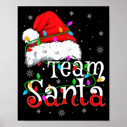 Womens Team Santa Xmas Pajamas Matching Family Gro Poster (Vorne)