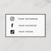 Women's Tennis Coach Player Folgen Sie auf Social Visitenkarte (Rückseite)