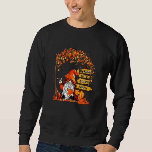 Womens Thankful Blessed To Be Called Nanny Pumpkin Sweatshirt (Vorderseite)