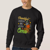 Womens Thankful Grateful Blessed Oma Autumn Fall P Sweatshirt (Vorderseite)