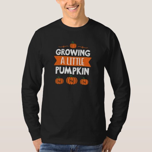 Womens Thanksgiving Pregnancy Announcement Growing T-Shirt (Vorderseite)