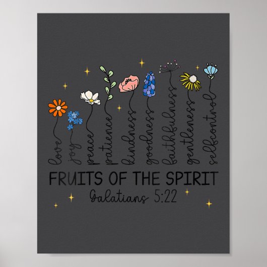 Womens The Fruits Of The Srit Christian Wildflower Poster (Vorne)