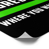 Womens The Gr Is Greener Where You Water It, Motiv Poster (Ecke)