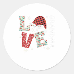 Womens the Liebe Weihnachtsmannmütze Christmas Pa Runder Aufkleber