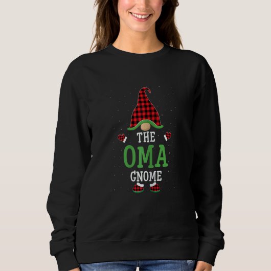 Womens The Oma Gnome  Group Matching Oma Christmas Sweatshirt (Vorderseite)