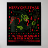 Womens The Price Of Cheer Is Paid In Fear Christma Poster (Vorne)
