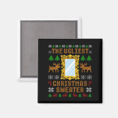 Womens The Ugliest Christmas Sweater With An Image Magnet (Vorderseite/Rückseite)
