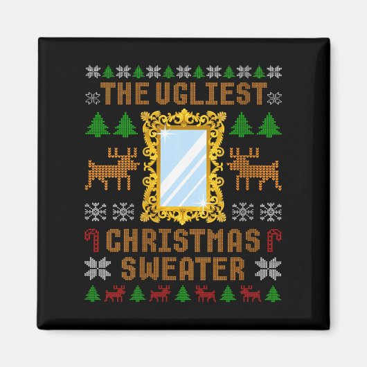 Womens The Ugliest Christmas Sweater With An Image Magnet (Vorne)