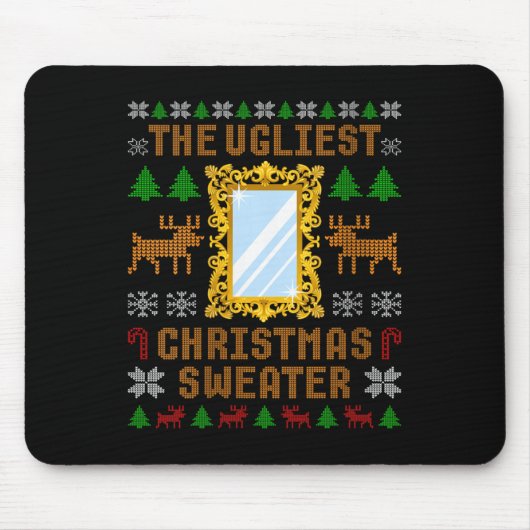Womens The Ugliest Christmas Sweater With An Image Mousepad (Vorne)