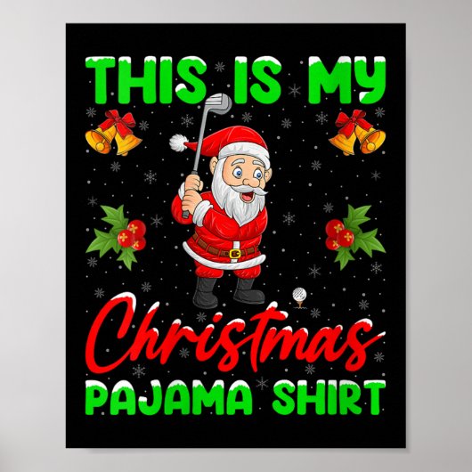 Womens This Is My Christmas Pajamas Funny Santa Pl Poster (Vorne)
