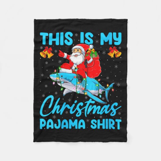 Womens This Is My Christmas Pajamas Funny Santa Ri Fleecedecke (Vorderseite)