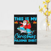 Womens This Is My Christmas Pajamas Funny Santa Ri Karte (Gelbe Blume)