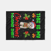 Womens This Is My Christmas Pajamas Funny Shih Tzu Fleecedecke (Vorderseite (Horizontal))