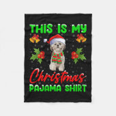 Womens This Is My Christmas Pajamas Funny Shih Tzu Fleecedecke (Vorderseite)