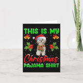 Womens This Is My Christmas Pajamas Funny Shih Tzu Karte (Vorderseite)