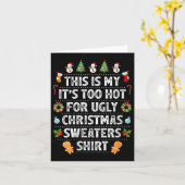 Womens This Is My It's Too Hot For Ugly Christmas Karte (Gelbe Blume)