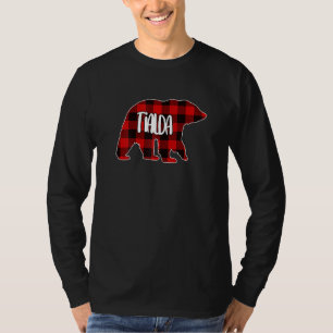 Womens Tialda Bear Custom Red Buffalo Kariert Chri T-Shirt
