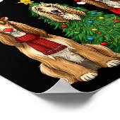 Womens Tis The Season Afghan Hound Christmas Santa Poster (Ecke)