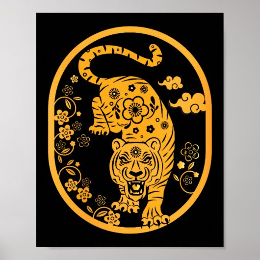 Womens Traditional Art Chinese New Year 2022 Year Poster (Vorne)