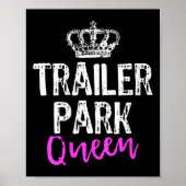 Womens Trailer Park Queen Funny Redneck Camping Gi Poster (Vorne)