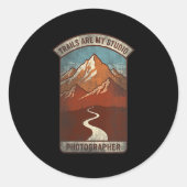 Womens Trails Are My Studio Nature Photographer Fo Runder Aufkleber (Vorderseite)