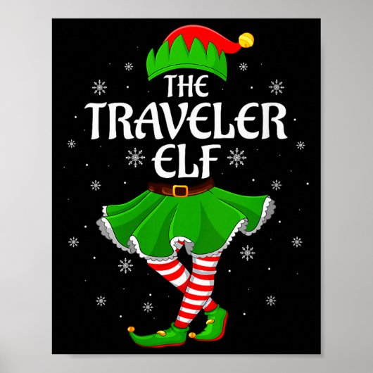 Womens Traveler Elf Christmas Family Girls Women E Poster (Vorne)