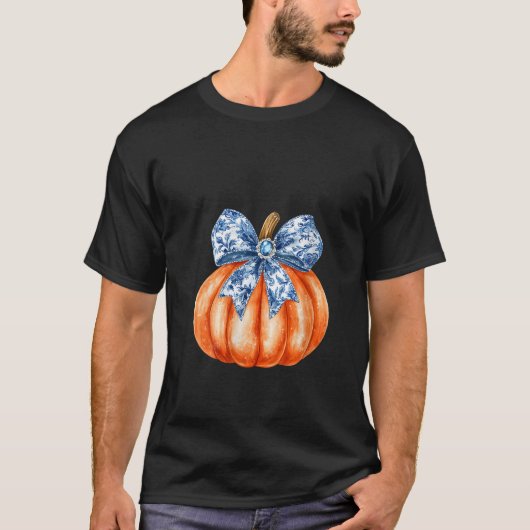 Womens Trendy Pumpkin Ästhetik Chinoiserie Coquet T-Shirt (Vorderseite)