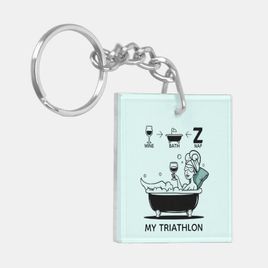 Womens Triathlon Schlüsselanhänger (Vorderseite links)
