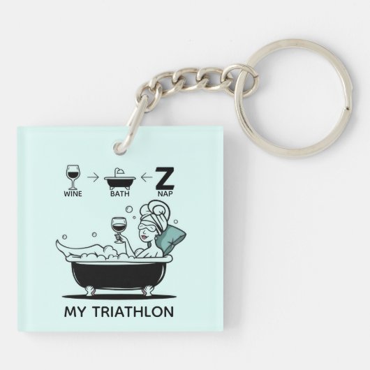 Womens Triathlon Schlüsselanhänger (Rückseite)