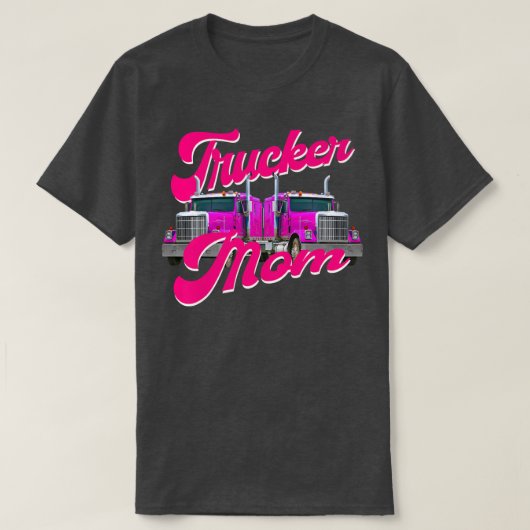 Womens Trucker Mama Truck Driver Roadtrain Highway T-Shirt (Design vorne)
