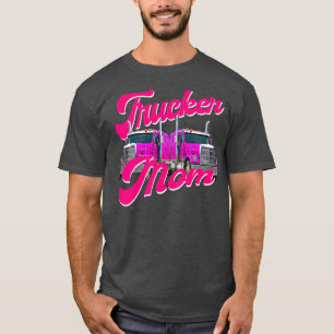 Womens Trucker Mama Truck Driver Roadtrain Highway T-Shirt