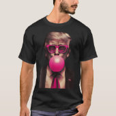 Womens Trump Bubble Gum Funny V-neck  T-Shirt (Vorderseite)
