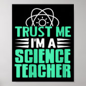 Womens Trust Me I’m Science Teacher With Stem Supe Poster (Vorne)