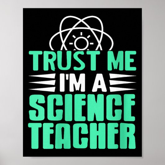 Womens Trust Me I’m Science Teacher With Stem Supe Poster (Vorne)