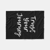 Womens Trust Your Journey Sitive Thinking Motivati Fleecedecke (Vorderseite (Horizontal))