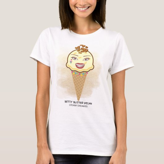 Womens tshirt BettyButter Pecan Creamy Dreamies (Vorderseite)