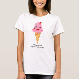 womens tshirt Fresa Lesa strawberry ice cream cone
