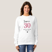 womens tshirts thirty milestone Pink Glitter  (Vorne ganz)
