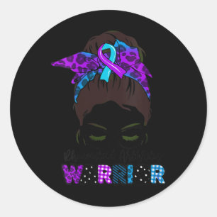 Womens Tu Messy Bun Ribbon Rheumatoide Arthritis A Runder Aufkleber