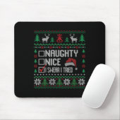 Womens Ugly Christmas List Funny Nice Naughty I Sw Mousepad (Mit Mouse)